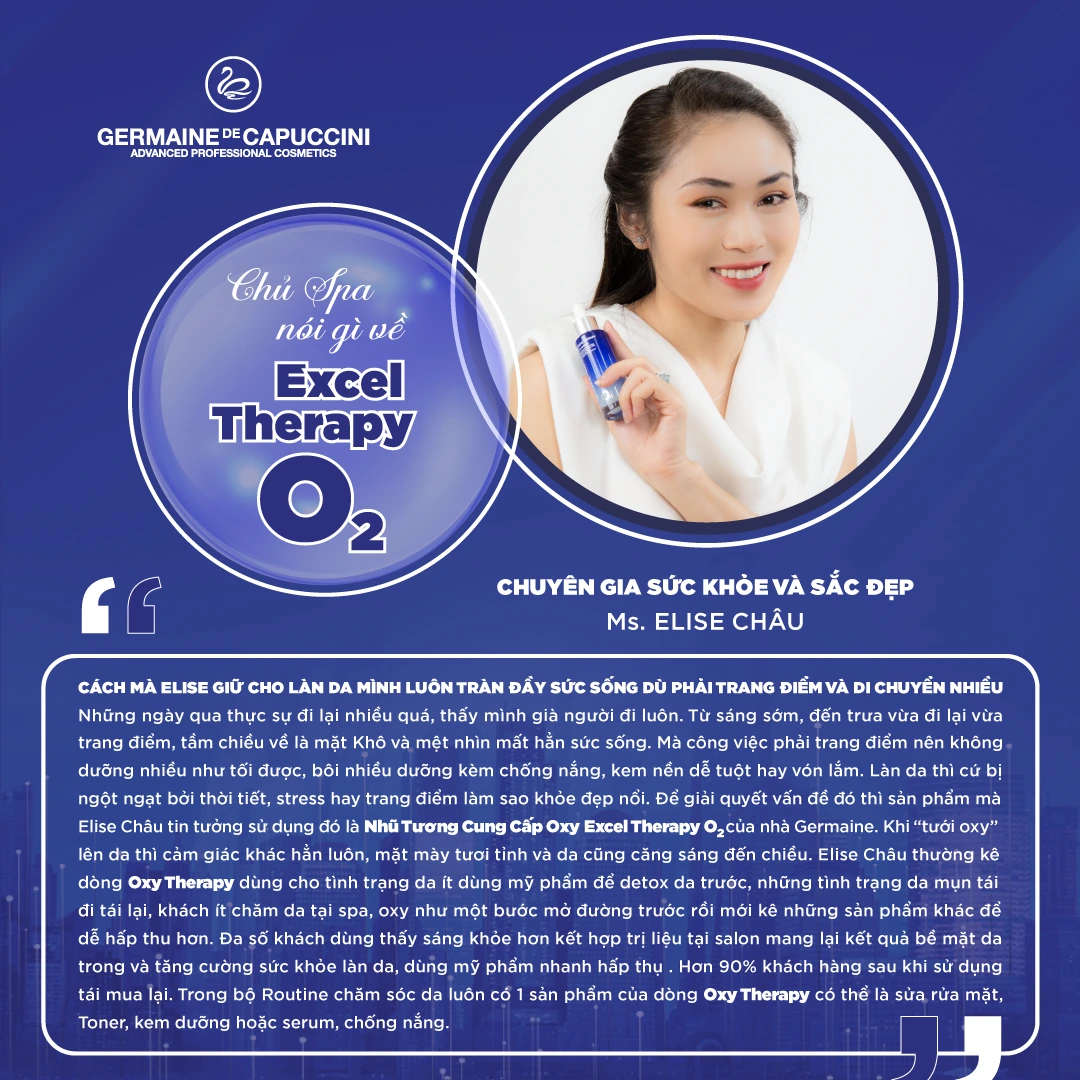 Chia sẻ từ chuyên gia sức khỏe và sắc đẹp về Excel Therapy O₂