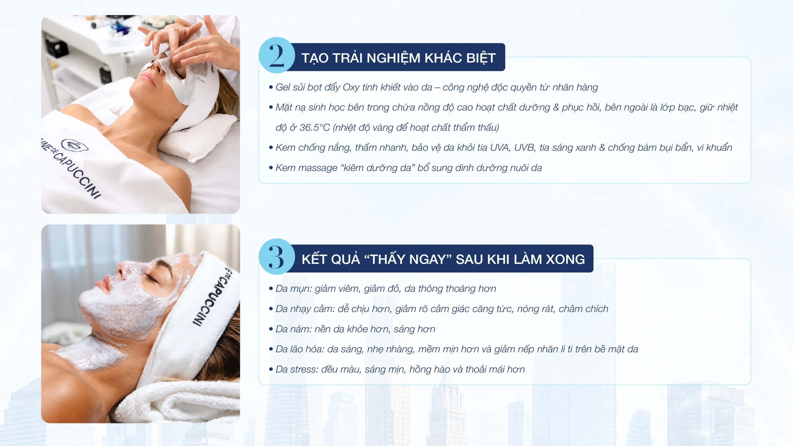 Trải nghiệm khác biệt và kết quả ngay sau khi làm xong